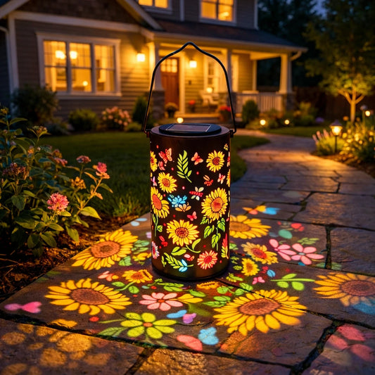 Solar Sunflower Garden Lantern – Colorful LED Light for Outdoor Decor