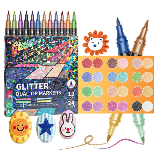 Glitter Markers – Sparkling Artwork in 24, 48, 72 or 96 Colors