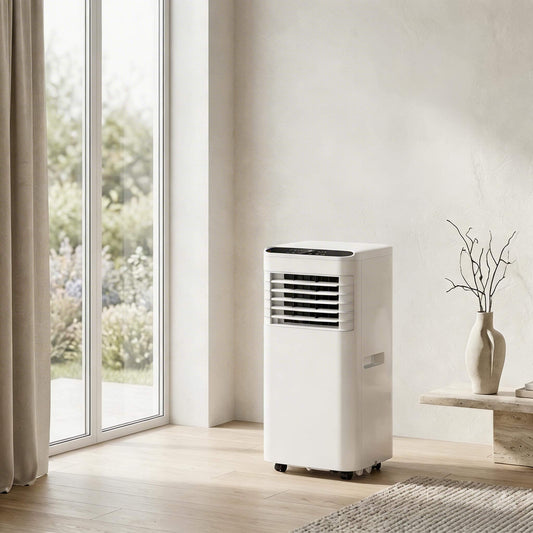 portable air conditioner installed in apartment without drilling
