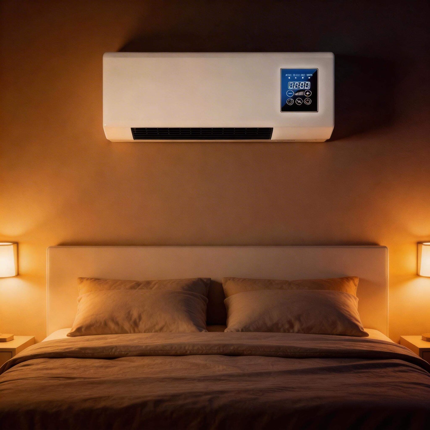 low noise wall air conditioner for quiet bedroom and sleep environment