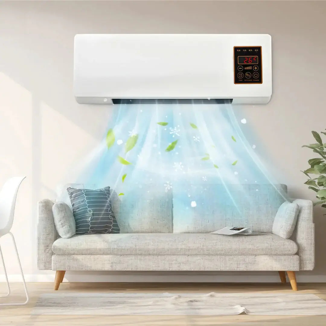 wall mounted air conditioner front view compact design for small room cooling