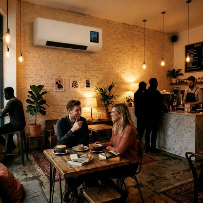 cool airflow distribution from portable wall air conditioner in room